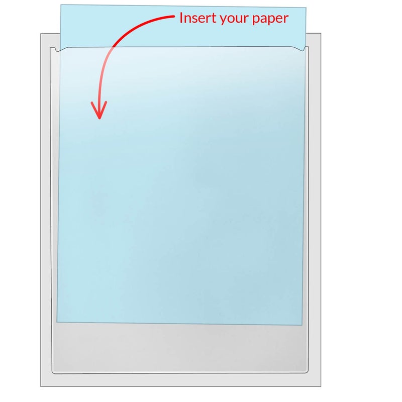 STORE SMART StoreSMARTÂ® - 8.5" x 11" Peel & Stick Letter Size Pocket - Crystal-Clear, Archival, Polypropylene Plastic - 100-Pack - TL10308-100 - Image 2